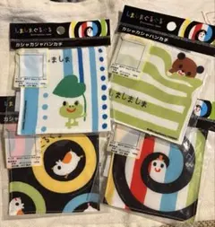 【早い者勝ち‼️】しましまぐるぐるカシャカシャハンカチ4枚セット【新品、未使用】のサムネイル