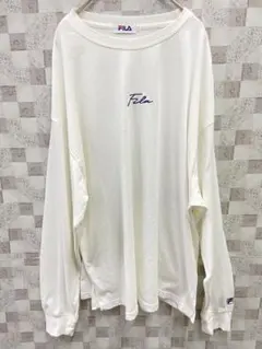★美品★ FILA Tシャツ　LL オーバーサイズ　ゆったり　ロゴ入り　メンズ