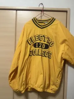 オーバーサイズ『ELECTRO』刺繍ロゴ　リブカラー　ナイロンプルオーバーのサムネイル