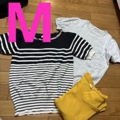 ジーユー　レディース　サマーニット　トップス　3点　M