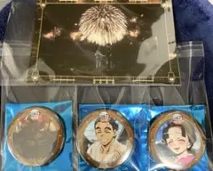 鬼滅の刃 狛治、恋雪、慶蔵　缶バッジ、半券ポストカード