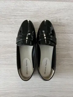 【未使用に近い】Oriental Traffic黒レインシューズ（23.5cm）