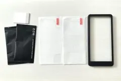 2枚セット ガイド枠付き HKKAIS かんたんスマホ2 日本製硝子採用