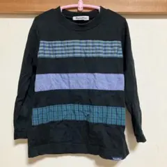 familiar 長袖カットソー　ロングシャツ　100cm ストライプ