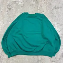 R*5様 USA製　Hanes　スウェット　XL　グリーン　無地　古着　トレーナ