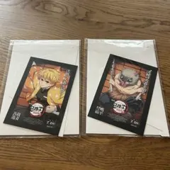 鬼滅の刃 映画　原作者・吾峠呼世晴イラスト　特製アートスタンド　２枚セット