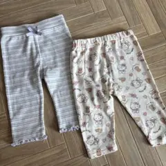 西松屋　キティちゃん　ボーダー　7分丈　セット売り　90