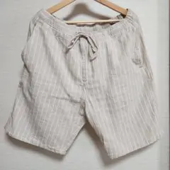 H&M ストライプ ベージュ ショートパンツ M