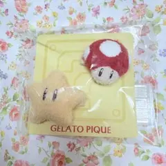 ジェラートピケ　ジェラピケ　マリオ　前髪クリップ　ヘアクリップ　スター　キノコのサムネイル