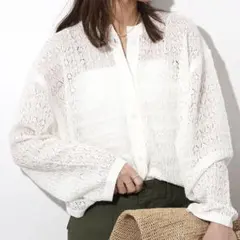 JOURNAL STANDARD relume レース編みクルーネックカーデ