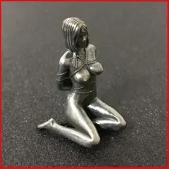Brass Bronze Statue of a Beautiful Woman, Bound Nude, Tortoise Shell Bondage Object, Antique Sexy Art Piece
