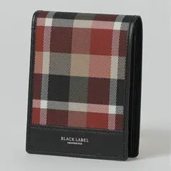 【新品】ブラックレーベルクレストブリッジ　二つ折り財布　ウォレット　赤　480