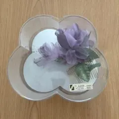 紫色の花コサージュ コーム付き