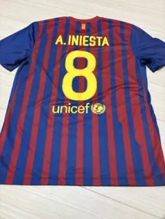 F.Cバルセロナ　イニエスタ8番ユニフォーム 2011-2012 NIKE F.Cバルセロナ イニエスタ8番ユニフォーム 2011-2012 NIKE - メルカリ