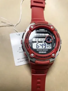 カシオ 電波時計 ウェーブセプター WV-200R　レッド
