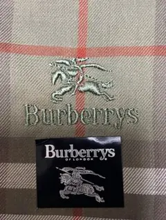 Burberrys バーバリーズ　チェック　ハンカチ　ホース　ロゴ　刺繍