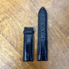 カミーユフォルネ時計ベルト カイマン ダークブラウン 17mm/16mm