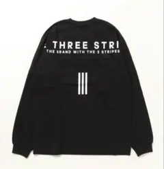 adidas　3本ストライプ長袖カットソー