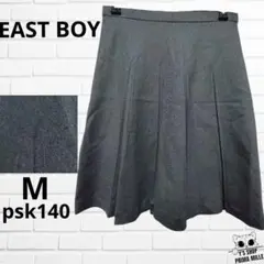 EASTBOY ミニスカート グレー フレア プリーツ ウール100psk140のサムネイル