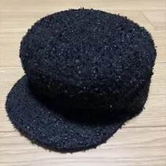 シャネル　CHANEL ベレー帽 57 黒 ココマーク刺繍　ヴィンテージ　レア シャネル CHANEL ベレー帽 57 黒 ココマーク刺繍 ヴィンテージ レア