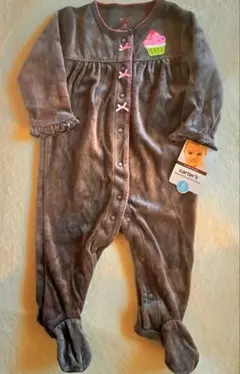 新品 tag付 足付 ロンパース ベロア カーターズ 秋冬 cupcake