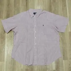 Ralph Lauren シャツ　レット&ホワイトストライプ　ＸＸＬ