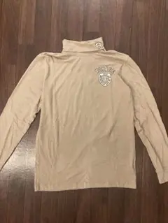 Zoyモカベージュ長袖ストレッチハイネックシャツ 1