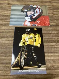 森且行　新井日和　伊勢崎オートレース　公式　写真　L版　2枚　川口オートレース