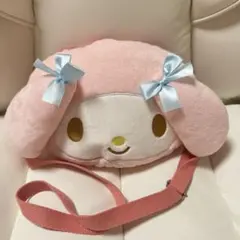 マイメロ サンリオ フェイス ポシェット バッグ ショルダー ぬいぐるみ ポーチ