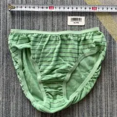 レトロ　triumph　トリンプ　下着　ショーツ　緑　グリーン　ボーダー　日本製のサムネイル