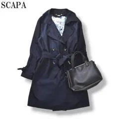 新品　スキャパ　スプリングコート　ネイビー　サイズ2XL 2026年最新】SCAPA レディース トレンチコート・スプリングコートの