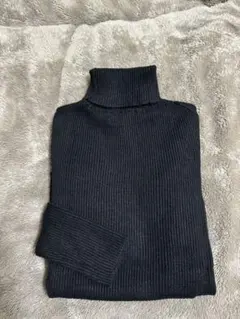 リブタートルネック ブラック