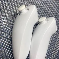 【フルメンテナンス】Wii WiiU ヌンチャク ホワイト 白色 2個セット a