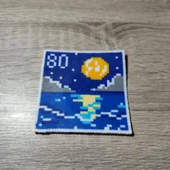 月と海 風景 アイロンビーズ ハンドメイド