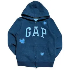 GAP フルジップパーカー リメイク Y2K 古着 ダークグレー XSサイズ