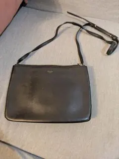 値下しました】CELINE トリオ スモール ショルダー グレー リペア品 