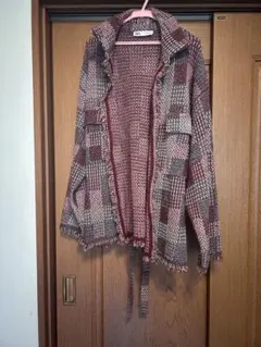 ZARA チェック柄ニットカーディガン