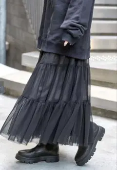 ティアードスカート ロングスカート