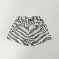 ⚠小さな汚れあり【branshes】100cm★ストライプショートパンツ★グレー