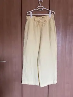 リネン ワイドパンツ