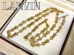 希少 ランバン ヴィンテージ ゴールド ロング ネックレス