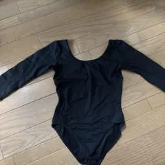 チャコット　レオタード　黒　七分袖