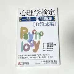 心理学検定 一問一答問題集[B領域編]