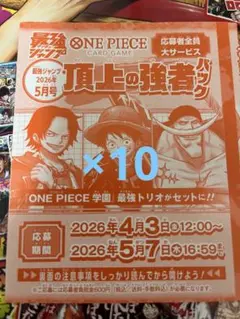 最強ジャンプ 5月号 ONE PIECE 頂上の強者 10パックセット