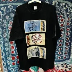 レトロ マッチ NY Ｔシャツ ティーシャツ ダメージ加工 攻め 前衛的 男性