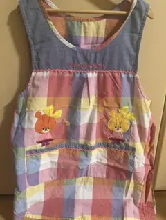 カラフルチェックエプロン　ルルロロ