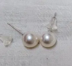 K14WG パールピアス（7.5mm）