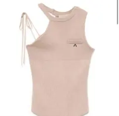 ANDMARY Angie ribbon tank pink beige