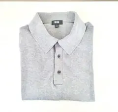 【14日まで掲載】 UNIQLO ウォッシャブルニットポロセーター グレー S⁠