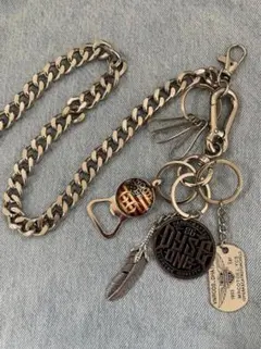 ウォレットチェーン アメカジ 喜平 カラビナ ヴィンテージ シルバー イーグル